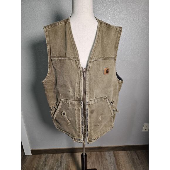 Vintage Thrashed Distressed Faded Destroyed Carhartt Vest V19 BRK Broke In - Picture 12 of 12